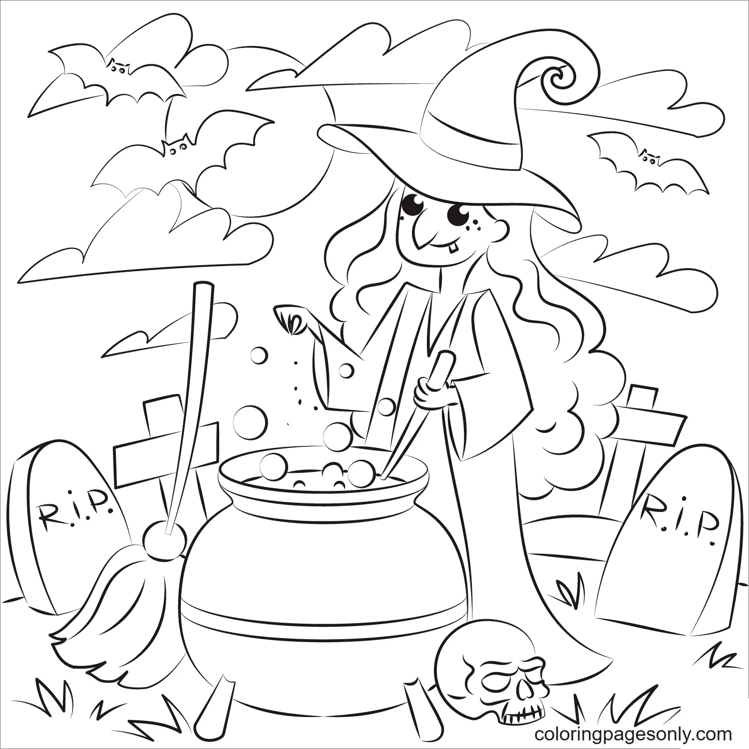 Desenhos de Witch Para Colorir 15