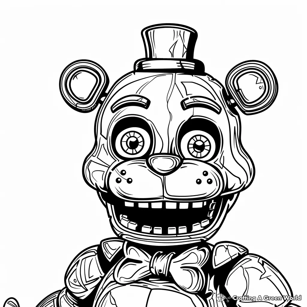 Withered Freddy Coloring Pages 11