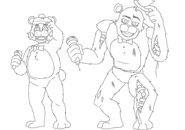 Withered Freddy Coloring Pages 15