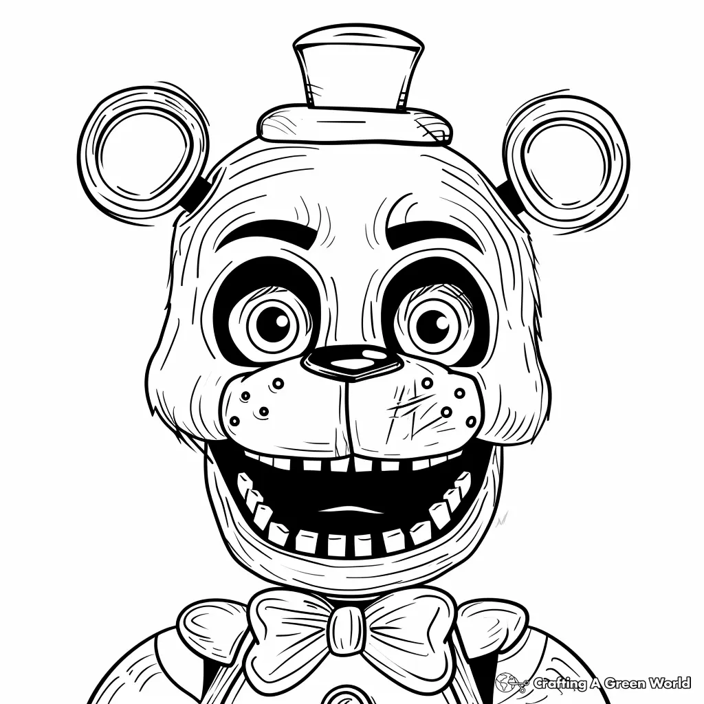 Withered Freddy Coloring Pages 9