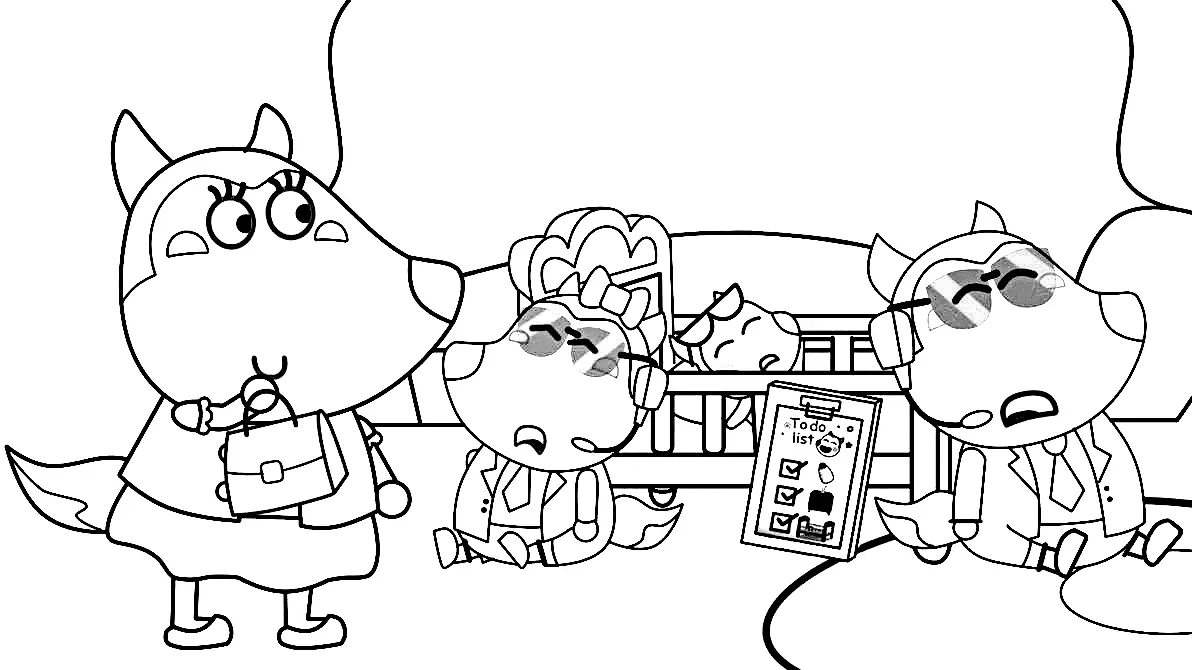 Desenhos de Wolfoo Para Colorir 18