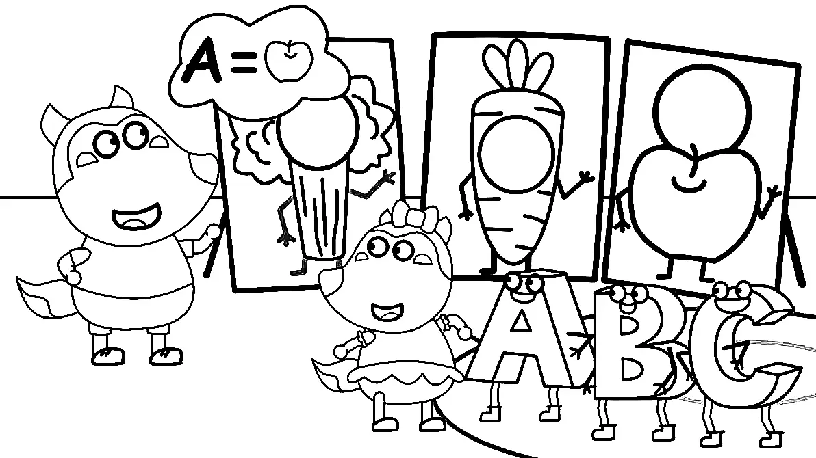 Desenhos de Wolfoo Para Colorir 19