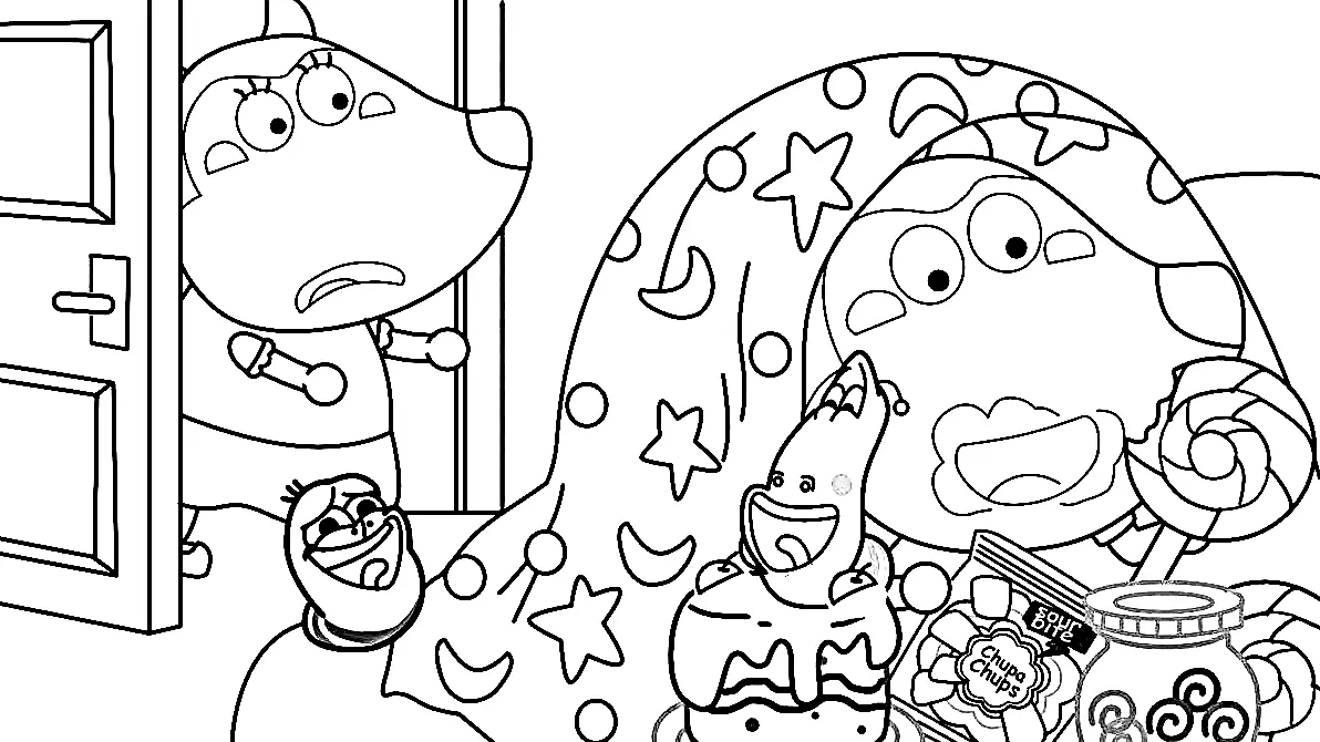 Desenhos de Wolfoo Para Colorir 21