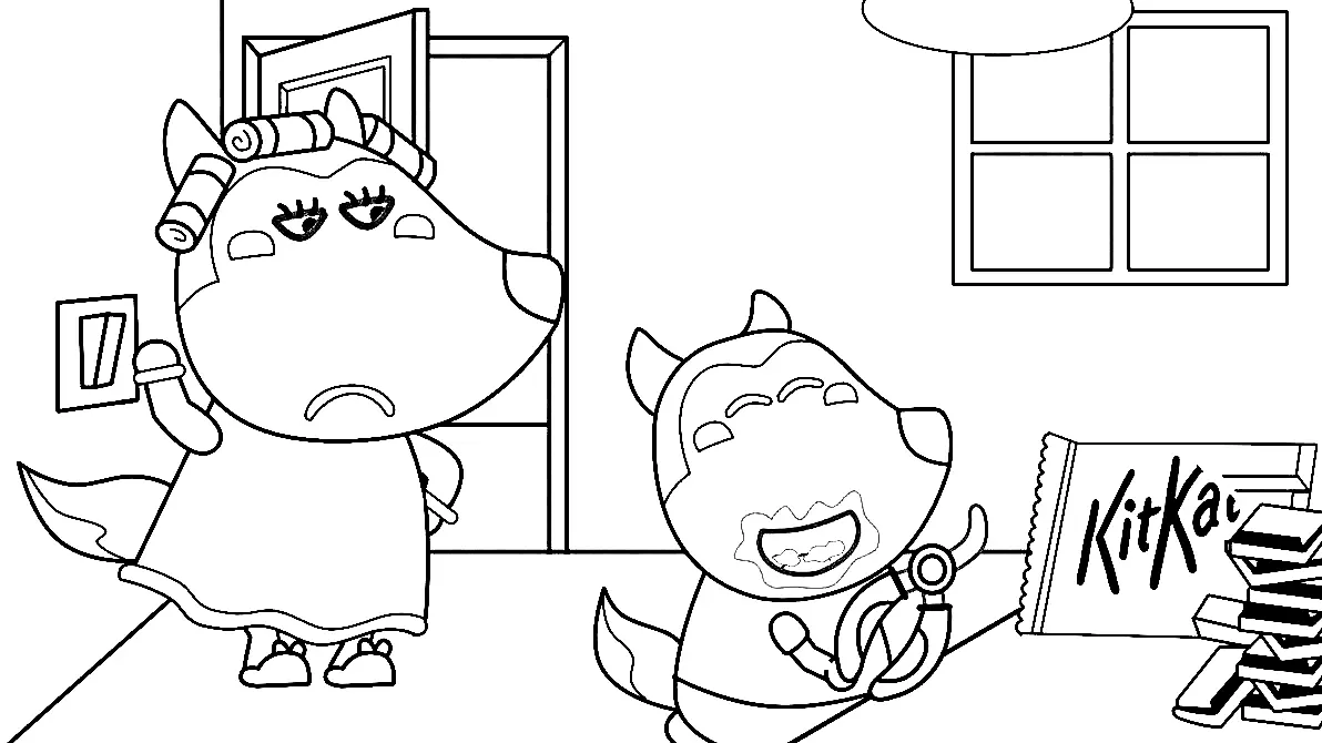 Desenhos de Wolfoo Para Colorir 23