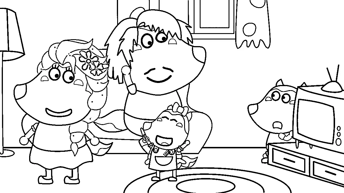 Desenhos de Wolfoo Para Colorir 46