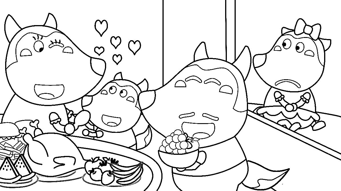 Desenhos de Wolfoo Para Colorir 5