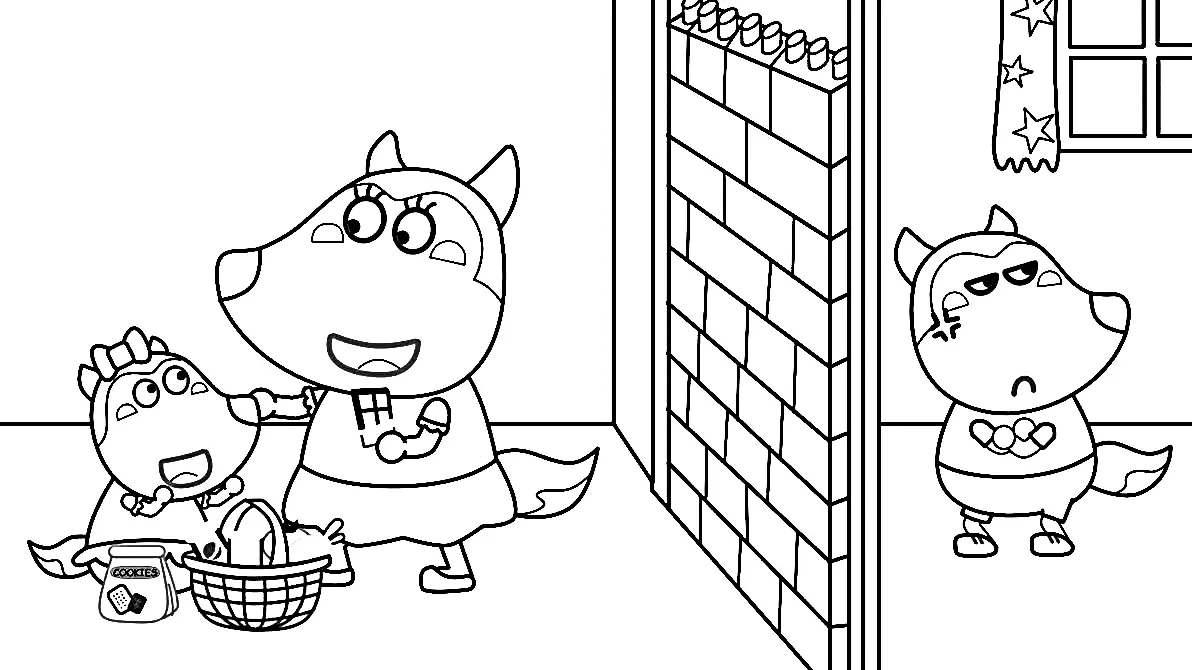 Desenhos de Wolfoo Para Colorir 8