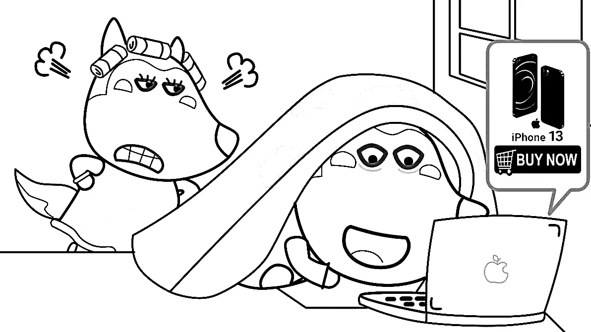 Desenhos de Wolfoo Para Colorir 99