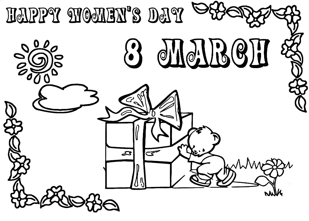 Dia De La Mujer Para Colorear 106