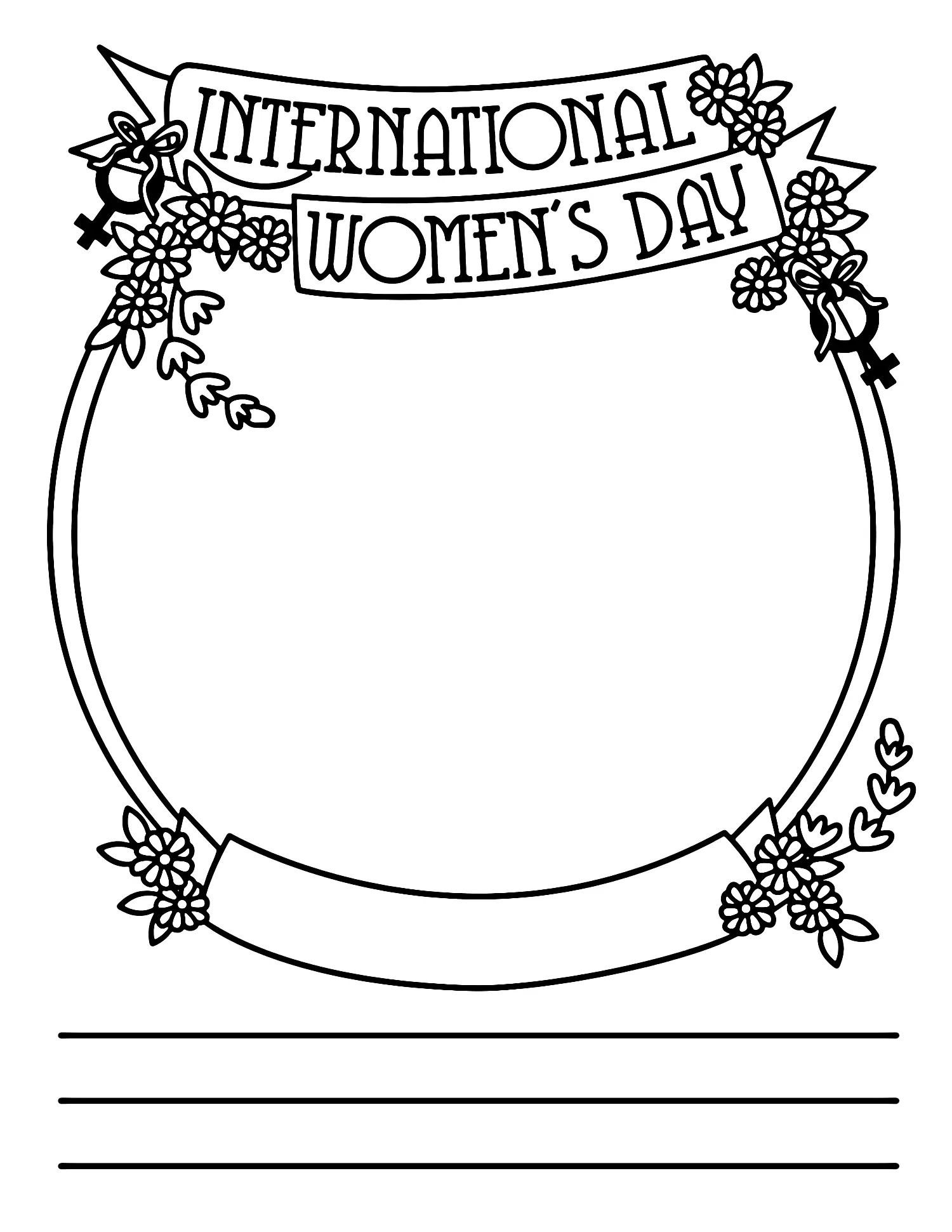 Dia De La Mujer Para Colorear 122