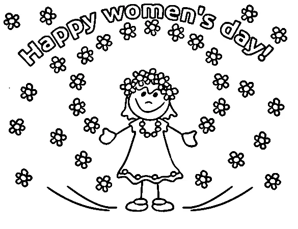 Dia De La Mujer Para Colorear 5