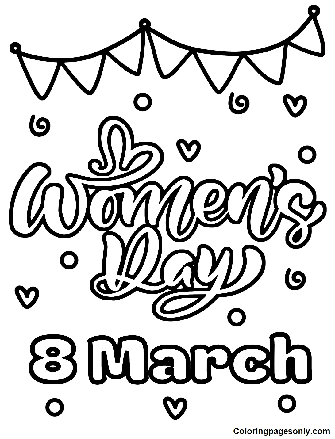 Dia De La Mujer Para Colorear 68