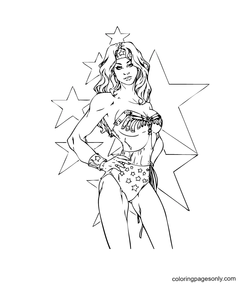 Wonder Woman Coloring Pages 1