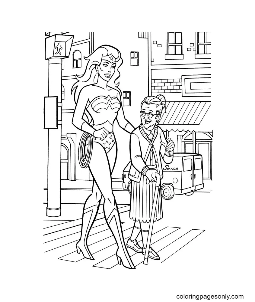 Wonder Woman Coloring Pages 132