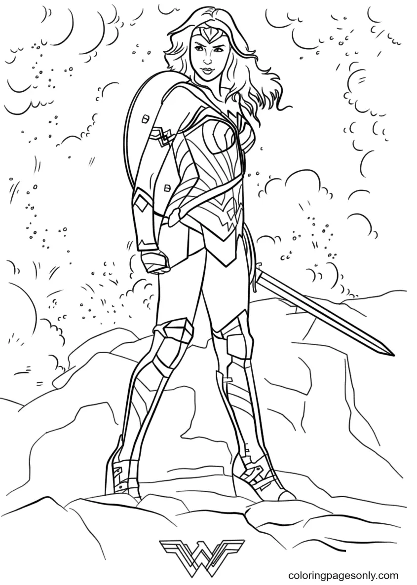 Wonder Woman Coloring Pages 15