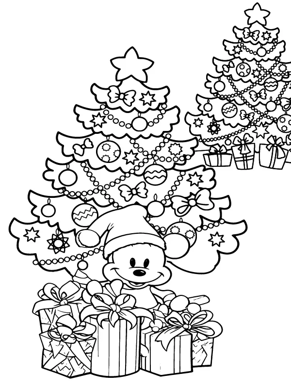 Woodland Christmas Coloring Pages 10