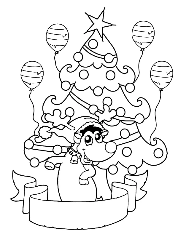 Woodland Christmas Coloring Pages 14