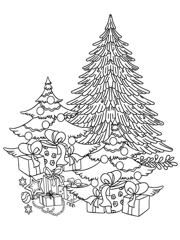 Woodland Christmas Coloring Pages 7