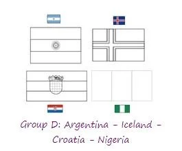 Desenhos de Das Bandeiras Da Copa Do Mundo 2018 Para Colorir 123