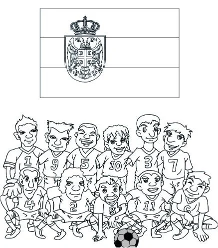 Desenhos de Das Bandeiras Da Copa Do Mundo 2018 Para Colorir 16