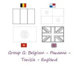 Desenhos de Das Bandeiras Da Copa Do Mundo 2018 Para Colorir 6