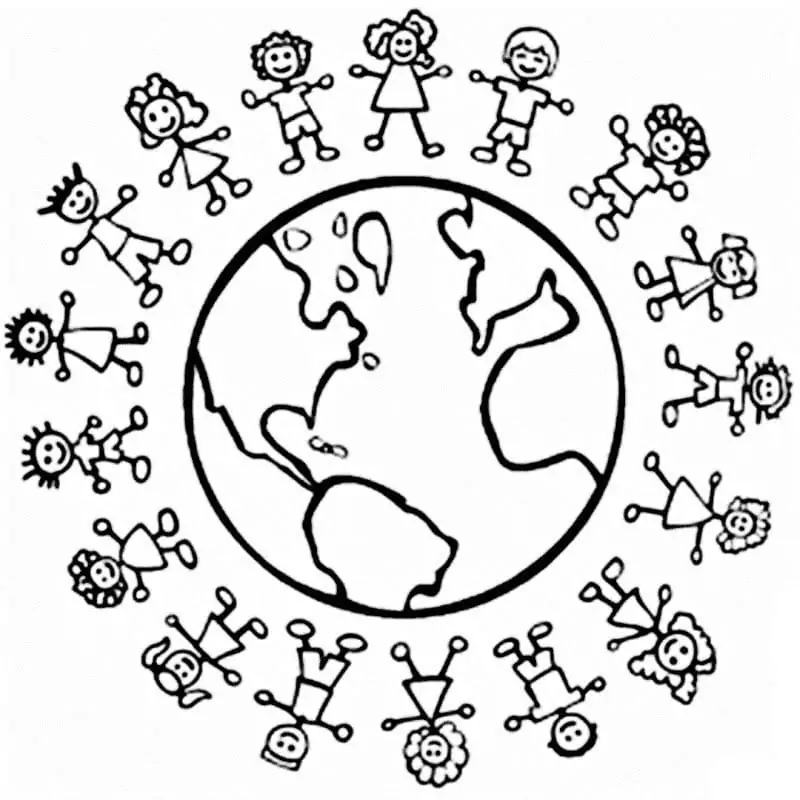 Dia Mundial Del Pensamiento Para Colorear