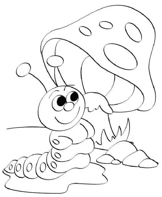 Gusanos Para Colorear 17