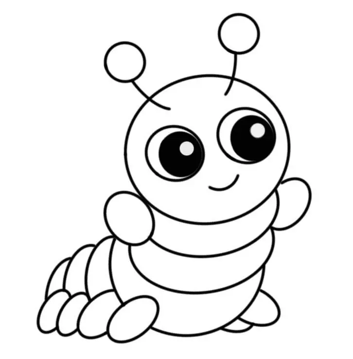 Gusanos Para Colorear 4
