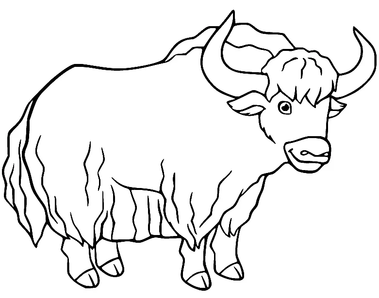 Yak Para Colorear 3