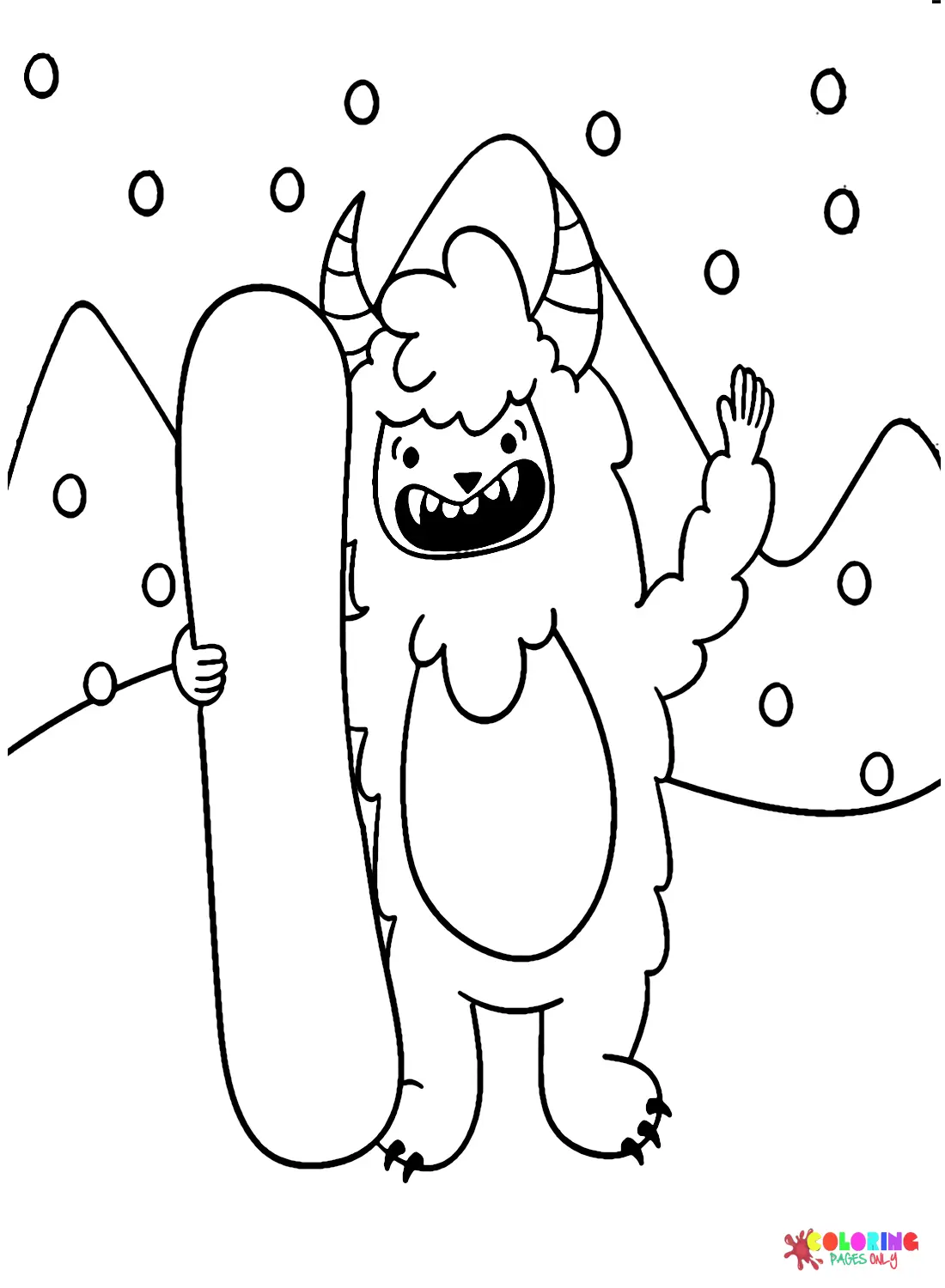 Yeti Coloring Pages 7