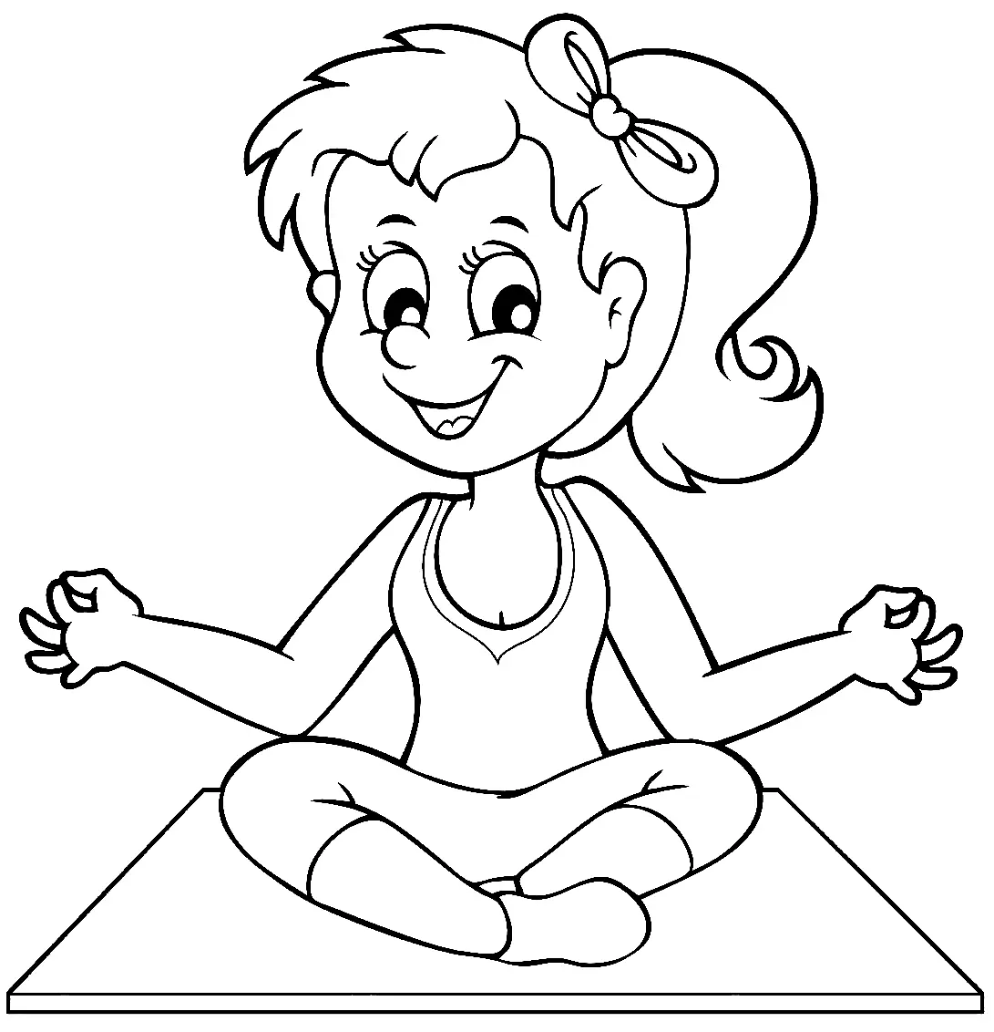 Yoga Para Colorear 10