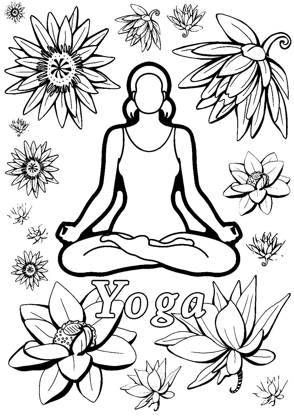 Yoga Para Colorear 26