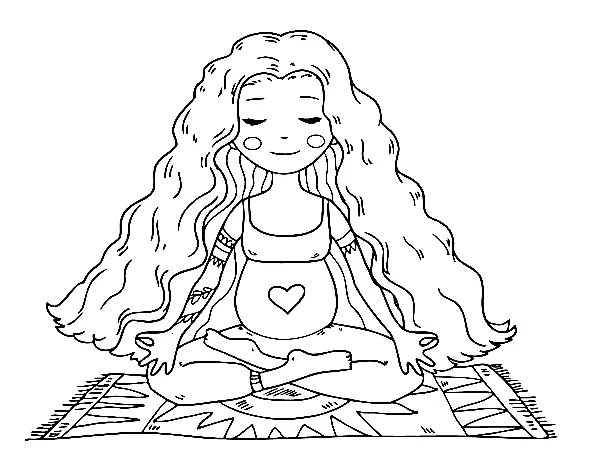 Yoga Para Colorear 48