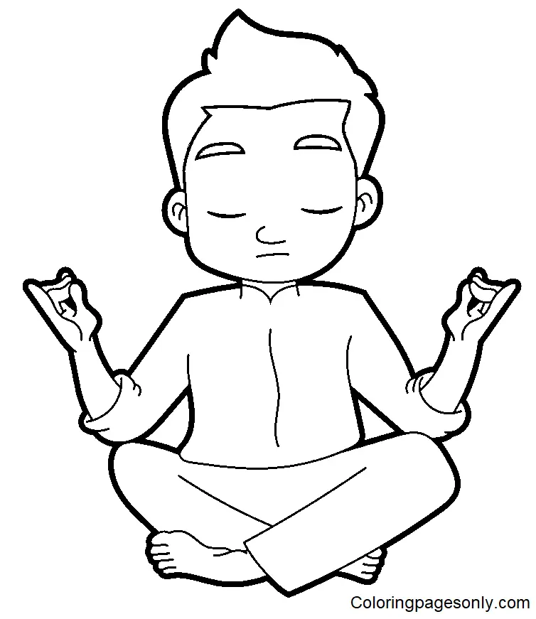 Yoga Para Colorear 6