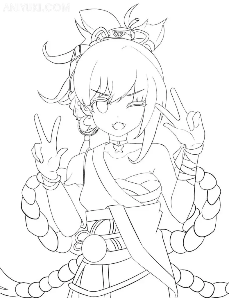 Yoimiya Coloring Pages 3