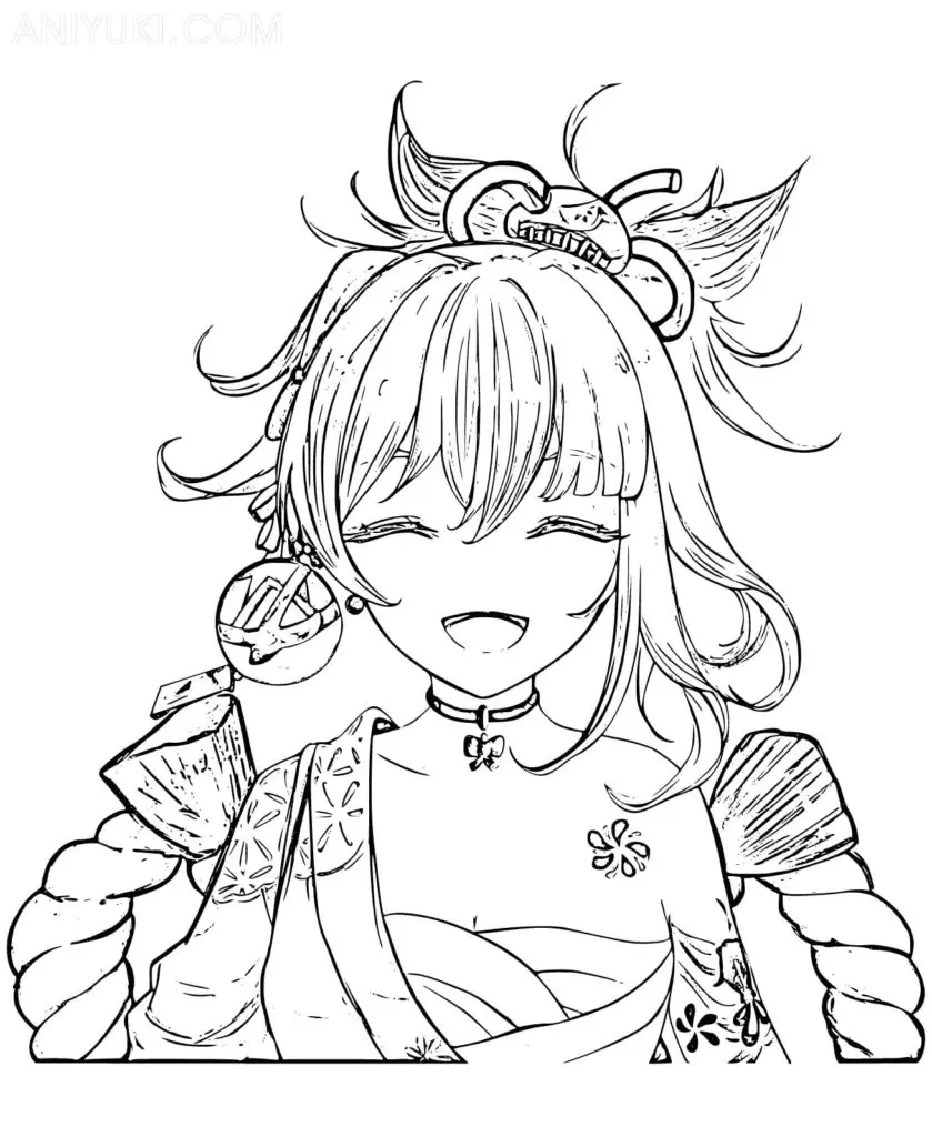 Yoimiya Coloring Pages 9