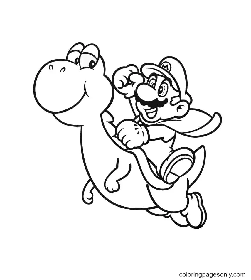 Desenhos de Yoshi Para Colorir 10