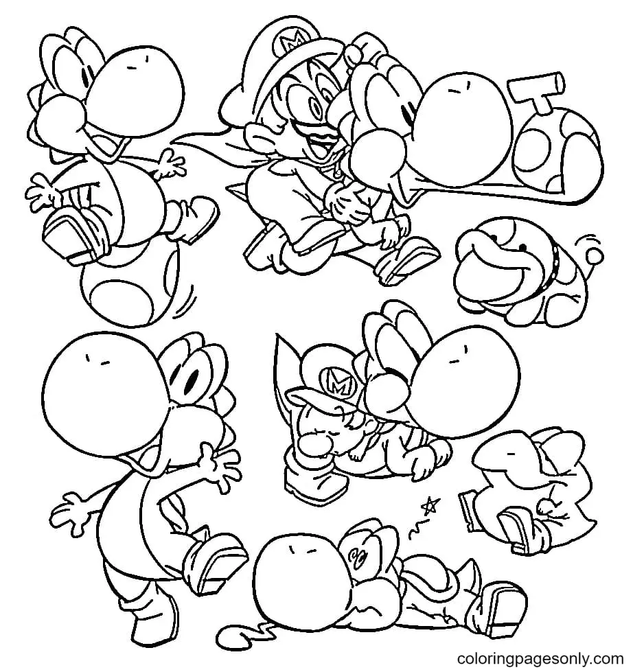 Desenhos de Yoshi Para Colorir 20