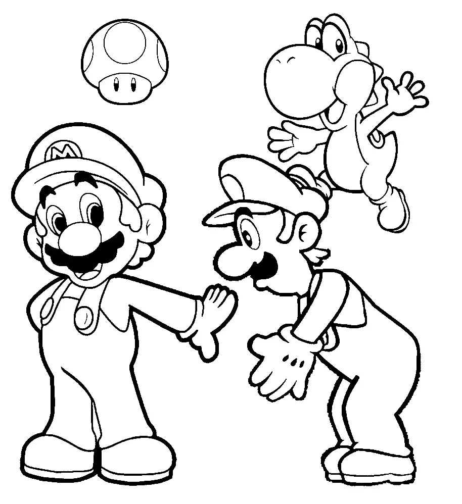 Desenhos de Yoshi Para Colorir 7