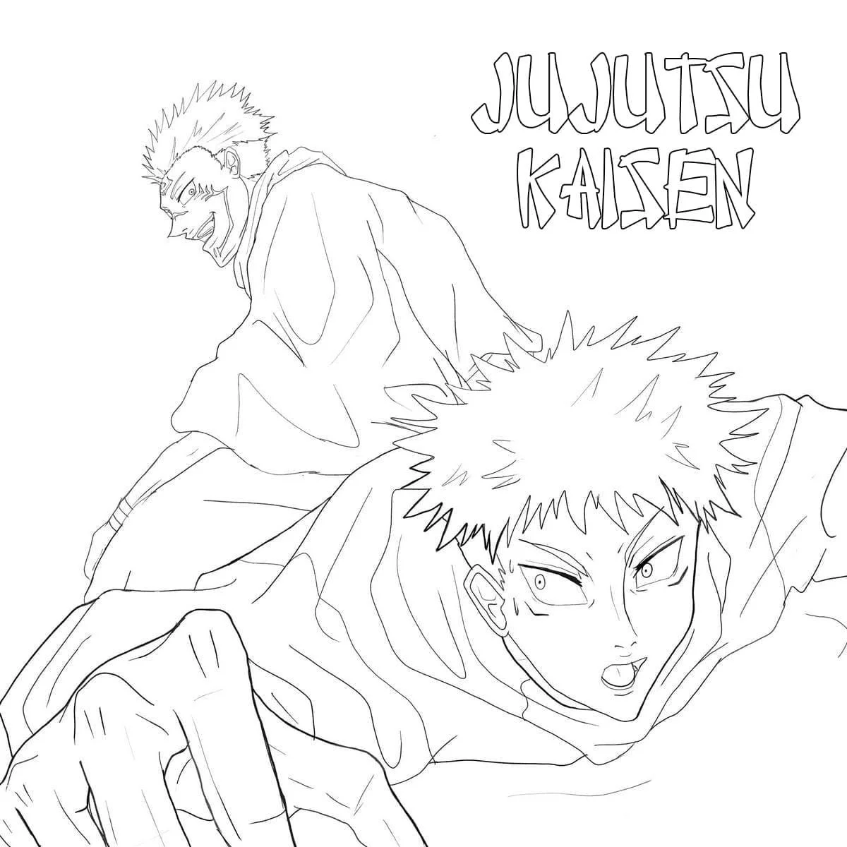Yuji Para Colorear 6