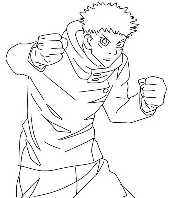 Yuji Para Colorear 8