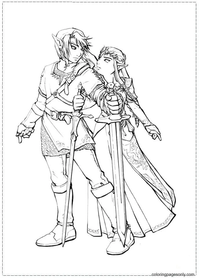 Desenhos de Zelda Para Colorir 11