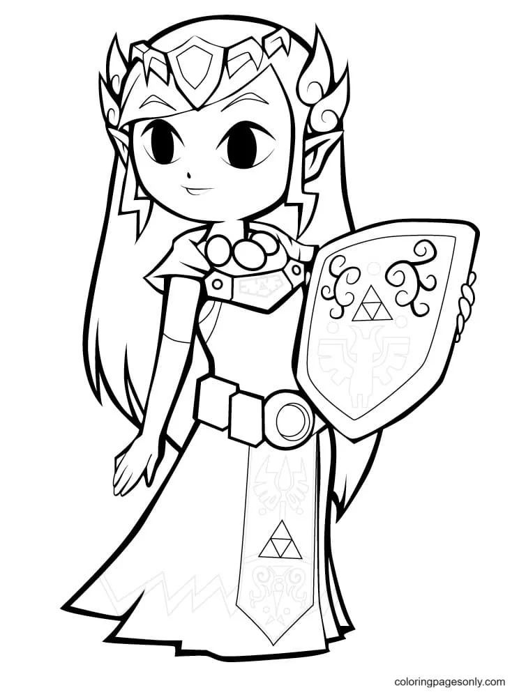 Desenhos de Zelda Para Colorir 14