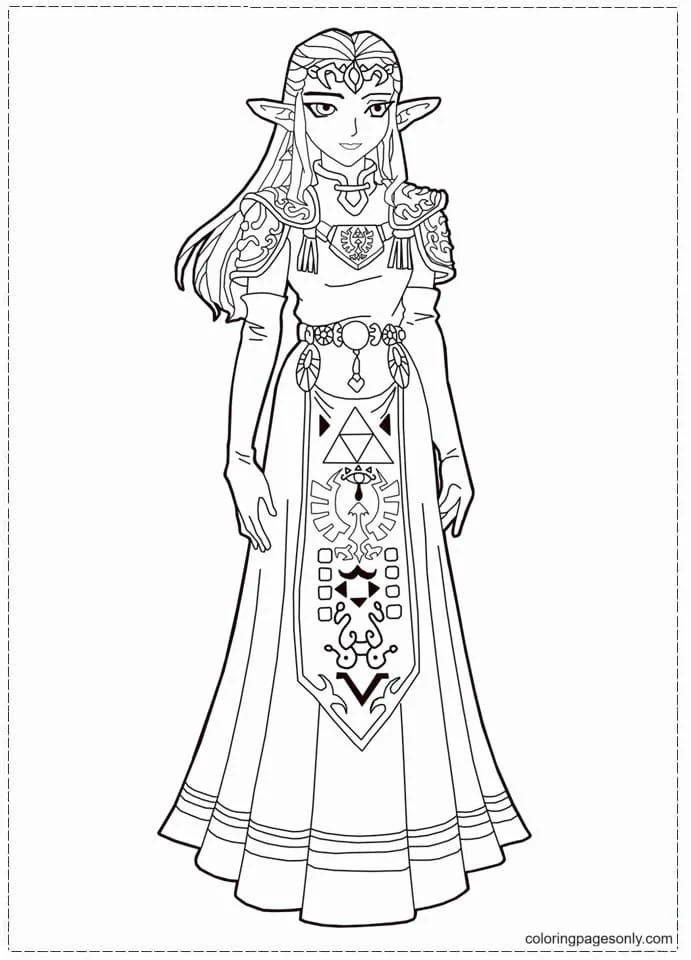 Desenhos de Zelda Para Colorir 16