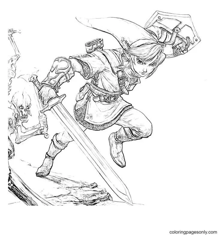 Desenhos de Zelda Para Colorir 2