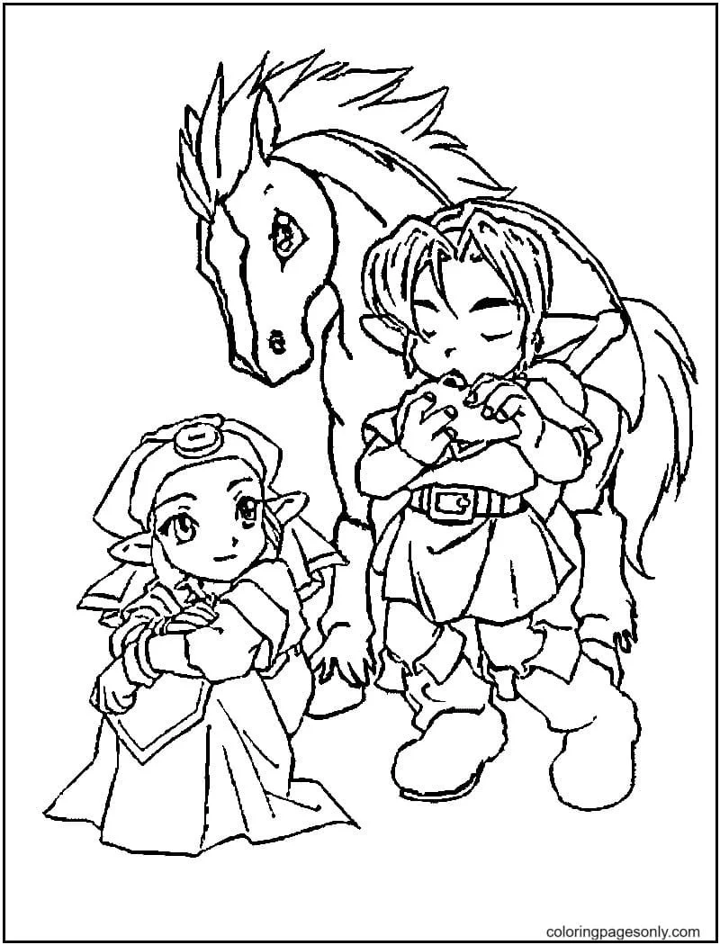 Desenhos de Zelda Para Colorir 21
