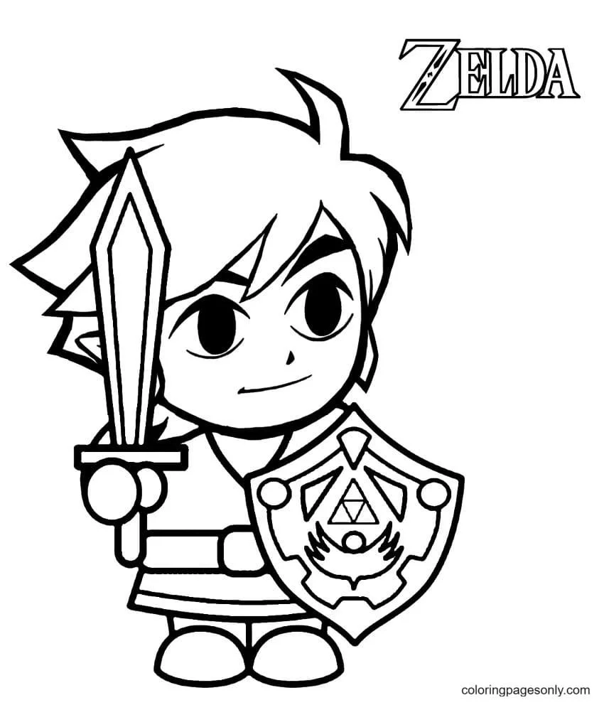 Desenhos de Zelda Para Colorir 25