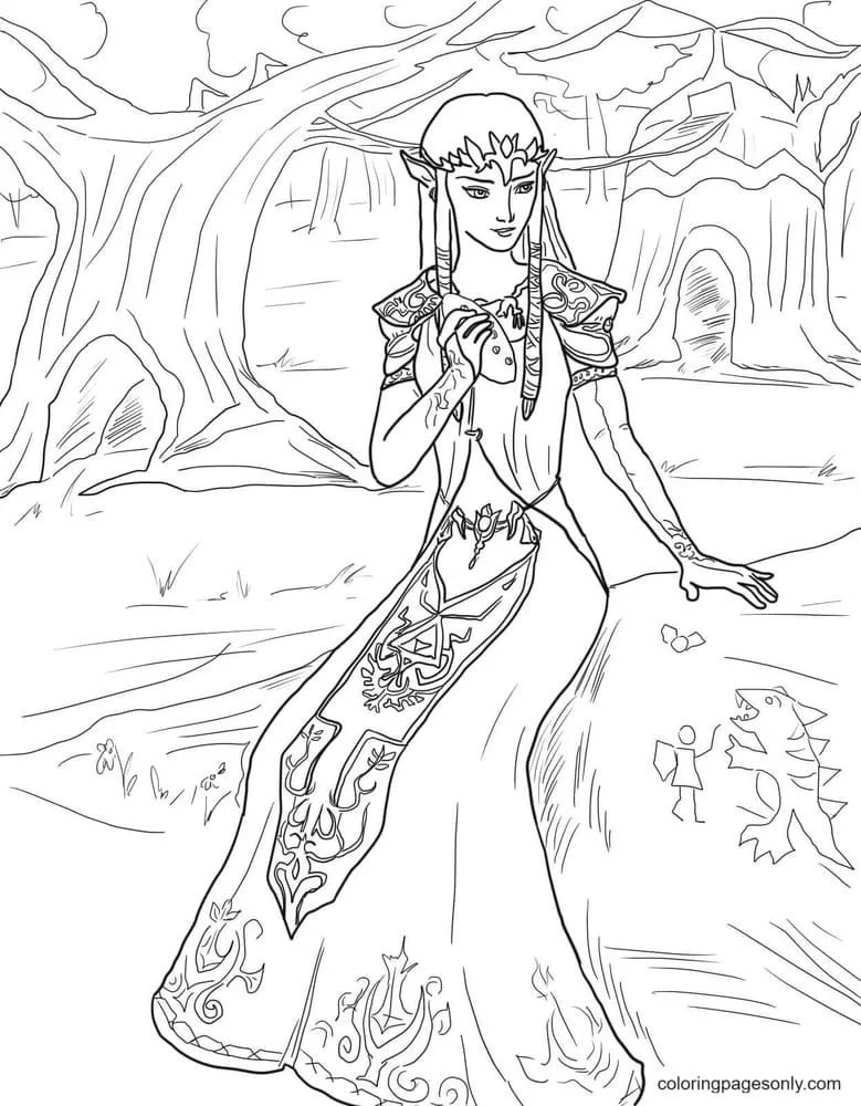 Desenhos de Zelda Para Colorir 39