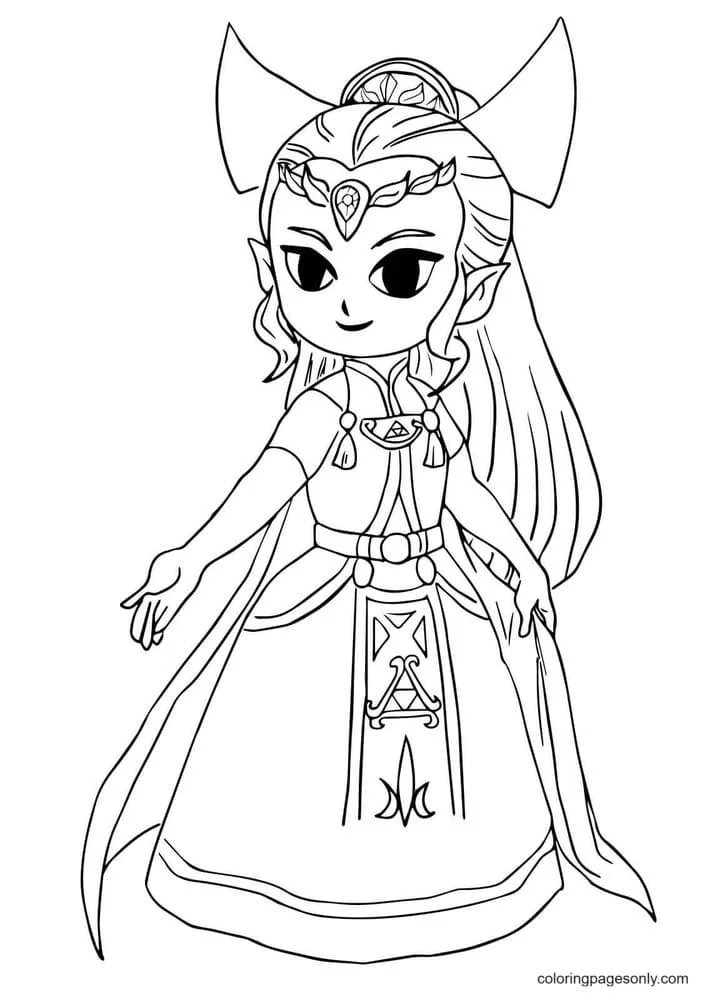 Desenhos de Zelda Para Colorir 43