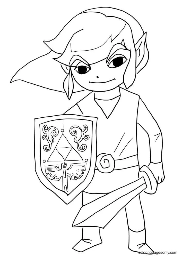 Desenhos de Zelda Para Colorir 44